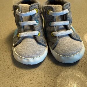 Gray and White Kids Shoes